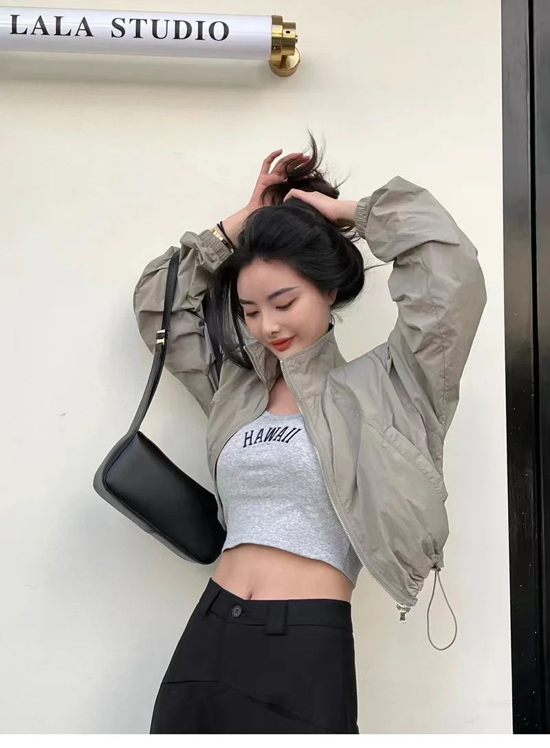 Orenvi Windbreaker Jacket — Vintage Harajuku Edge, Effortlessly Oversized