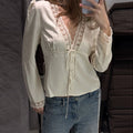Orenvi Lace Blouse — The V-Neck That Does All the Talking